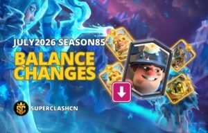Miner, Hero Balloon, Hero Magic archer, Hero goblins, Hero Knight Nerfs.