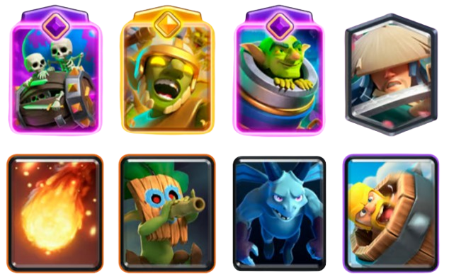 Evo Mortar Hero Goblins Ronin bait deck with 54.7 percent win rate